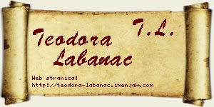 Teodora Labanac vizit kartica